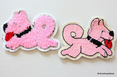 1 x Pink Dog Applique Patch